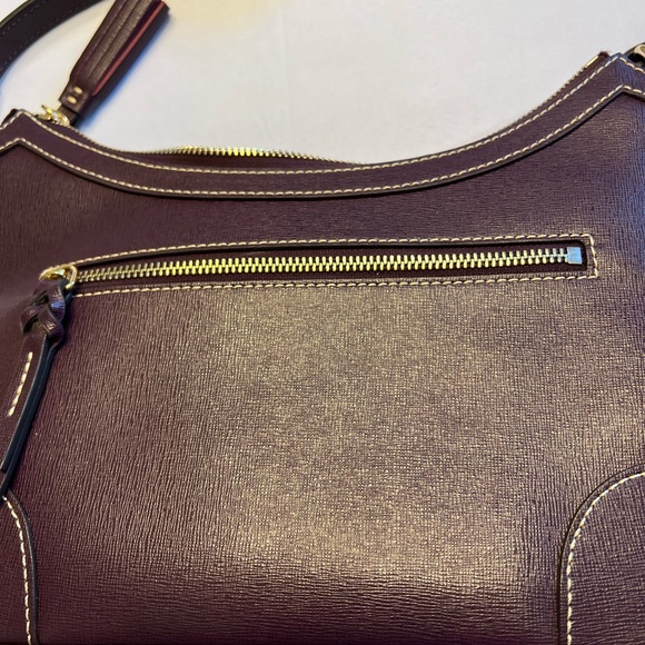 Dooney & Bourke Plum Leather Handbag - Picture 7 of 10